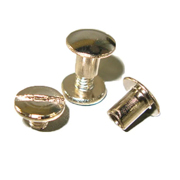 Chicago Screw Post 1/4" (0.6 cm) Nickel Plated Steel 1290-12