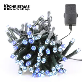 Christmas Chaser lights, Indoor Outdoor 100 Blue & White