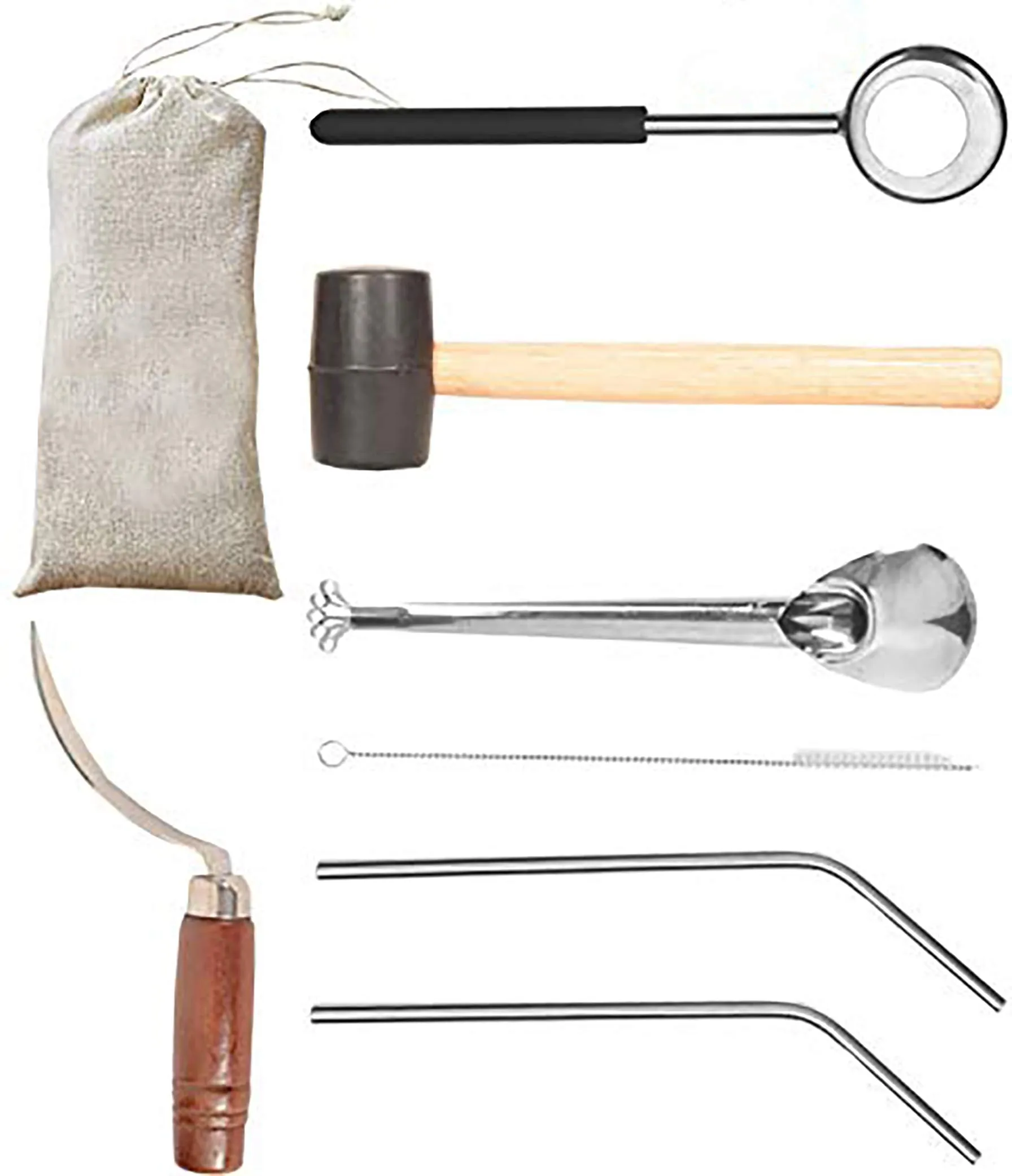 Coconut Opener  Coconut Opener Kit With Hammer Stainless Steel Opening Utensil