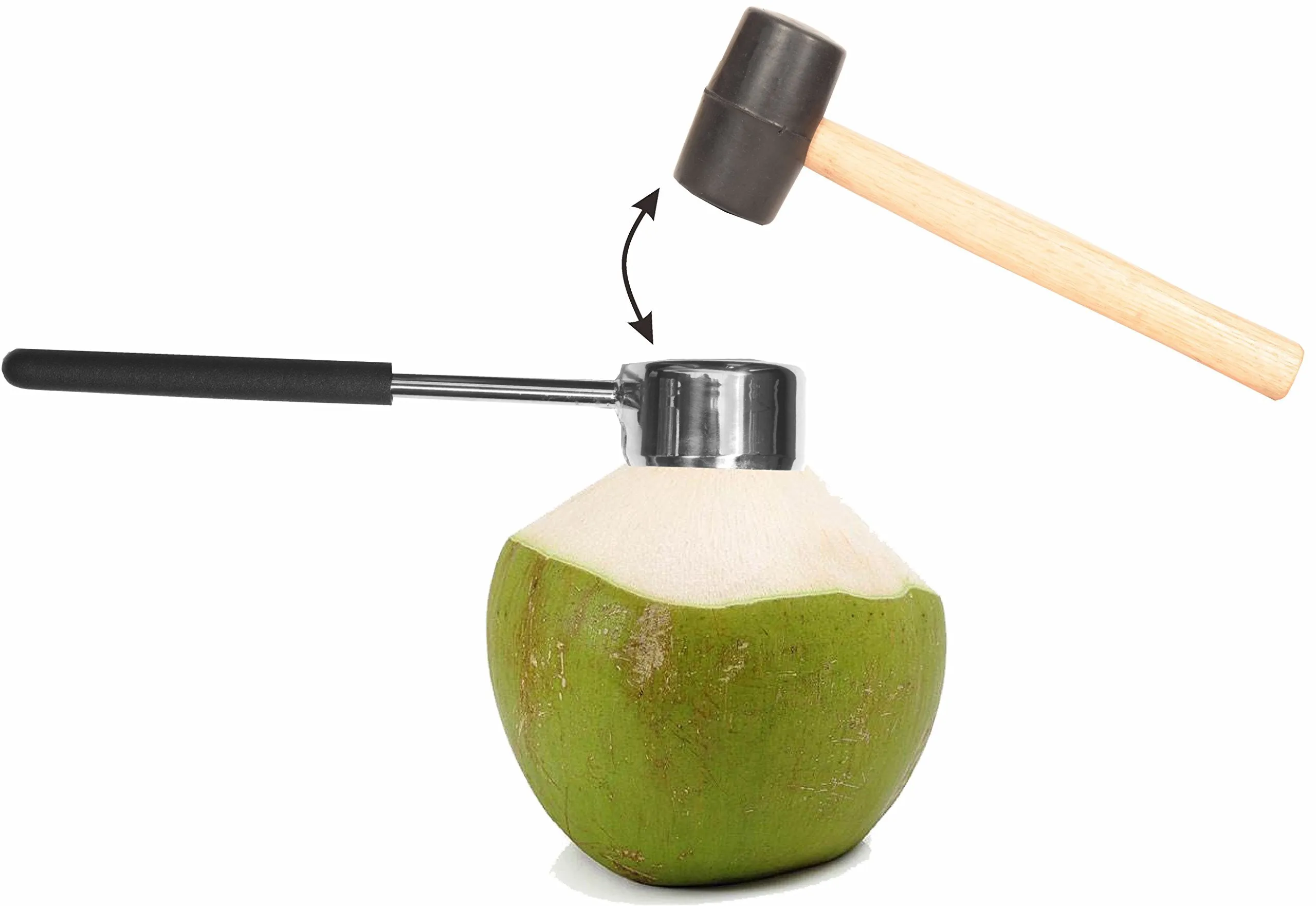 Coconut Opener  Coconut Opener Kit With Hammer Stainless Steel Opening Utensil