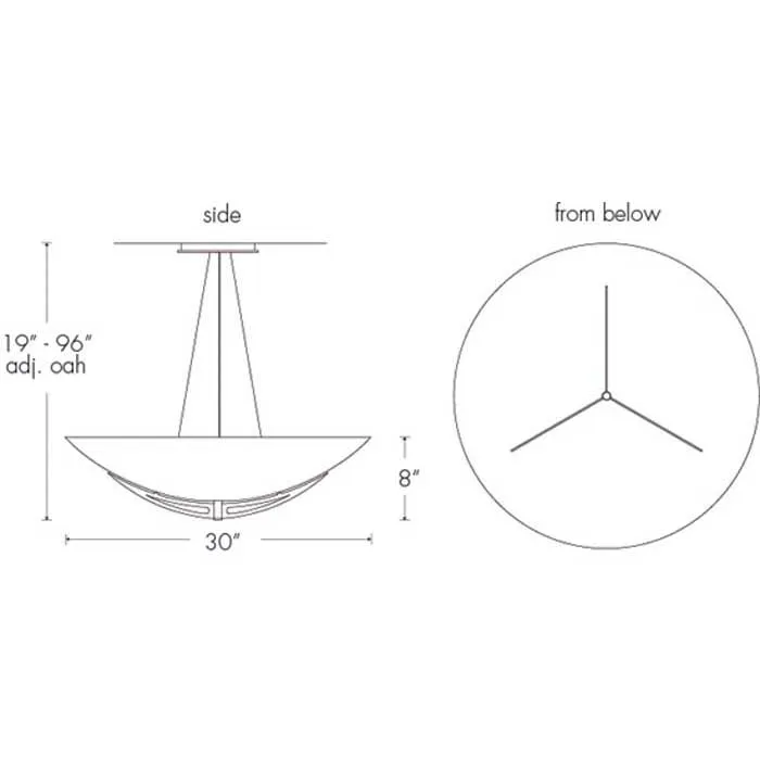 Compass 11203-30-SM Indoor/Outdoor Stem Mount Pendant By Ultralights Lighting