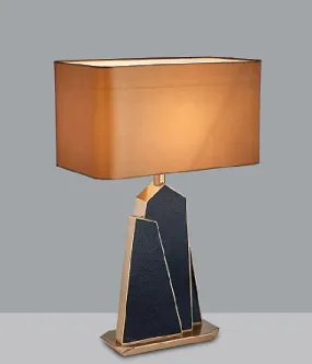 Contrast Cube Golden and Brown Table Lamp (T9708)