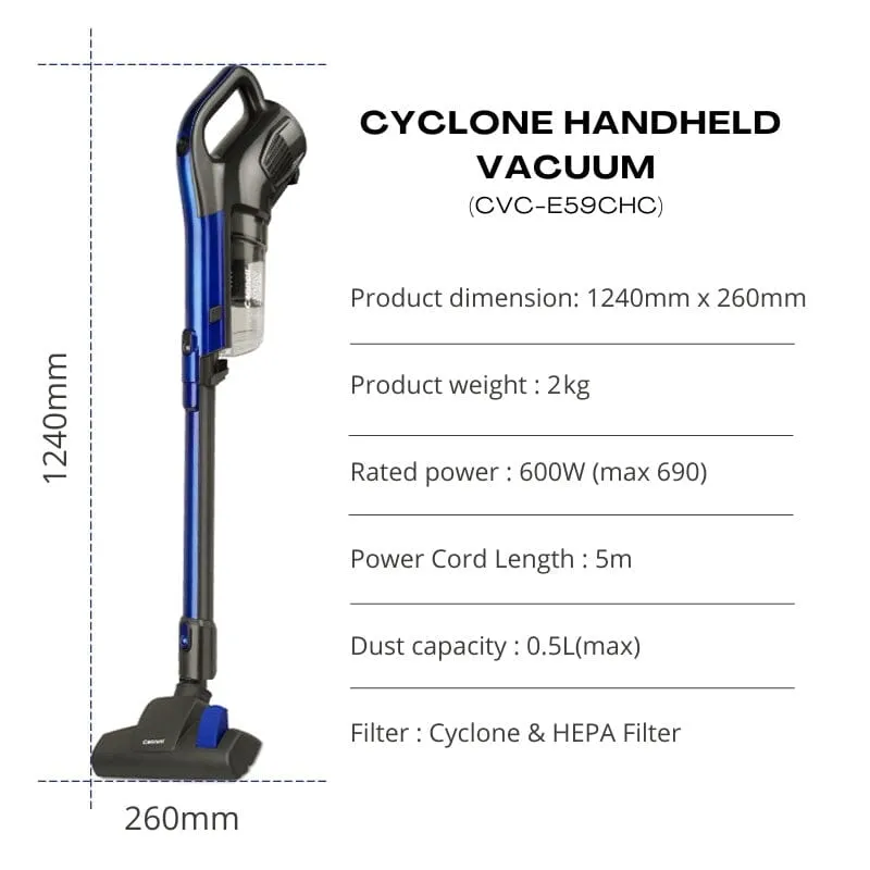 Cornell Cyclone Wired Handheld Vacuum Cleaner (CVCE59CHC)