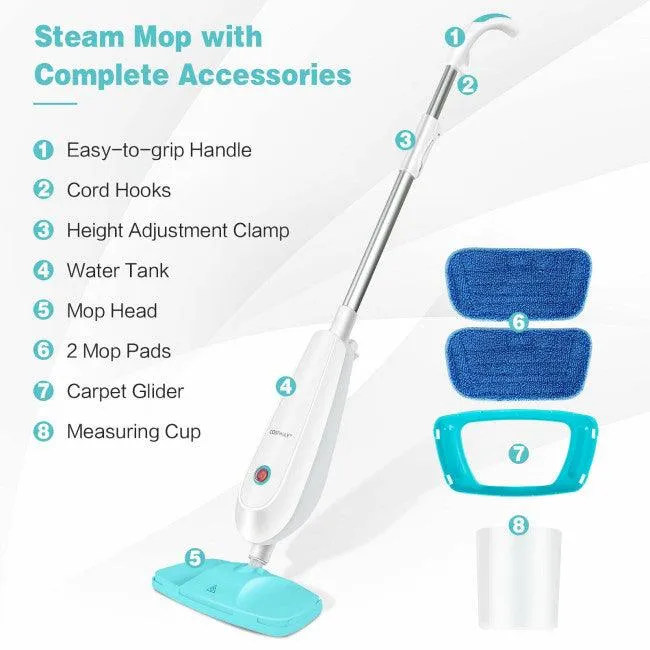 Costway1100 W Electric Steam Mop 50216784 with Water Tank for Carpet