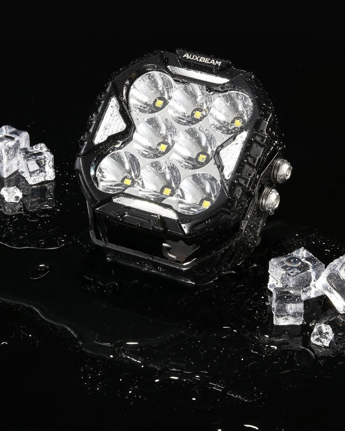 CUBE-Z Series 4 Inch Spot LED Pod Lights Off Road Lights with White DRL & Amber Turn Signal Lights