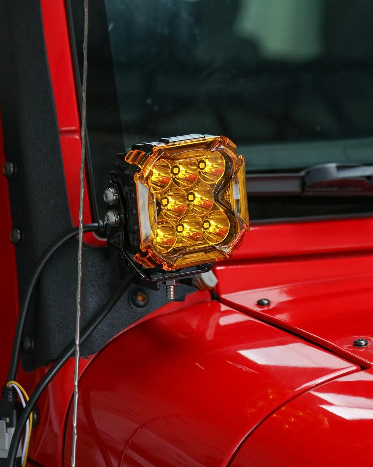 CUBE-Z Series 4 Inch Spot LED Pod Lights Off Road Lights with White DRL & Amber Turn Signal Lights