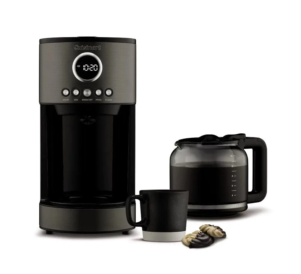 Cuisinart 12 Cup Coffeemaker, Stainless Steel Black - Certified Refurbished