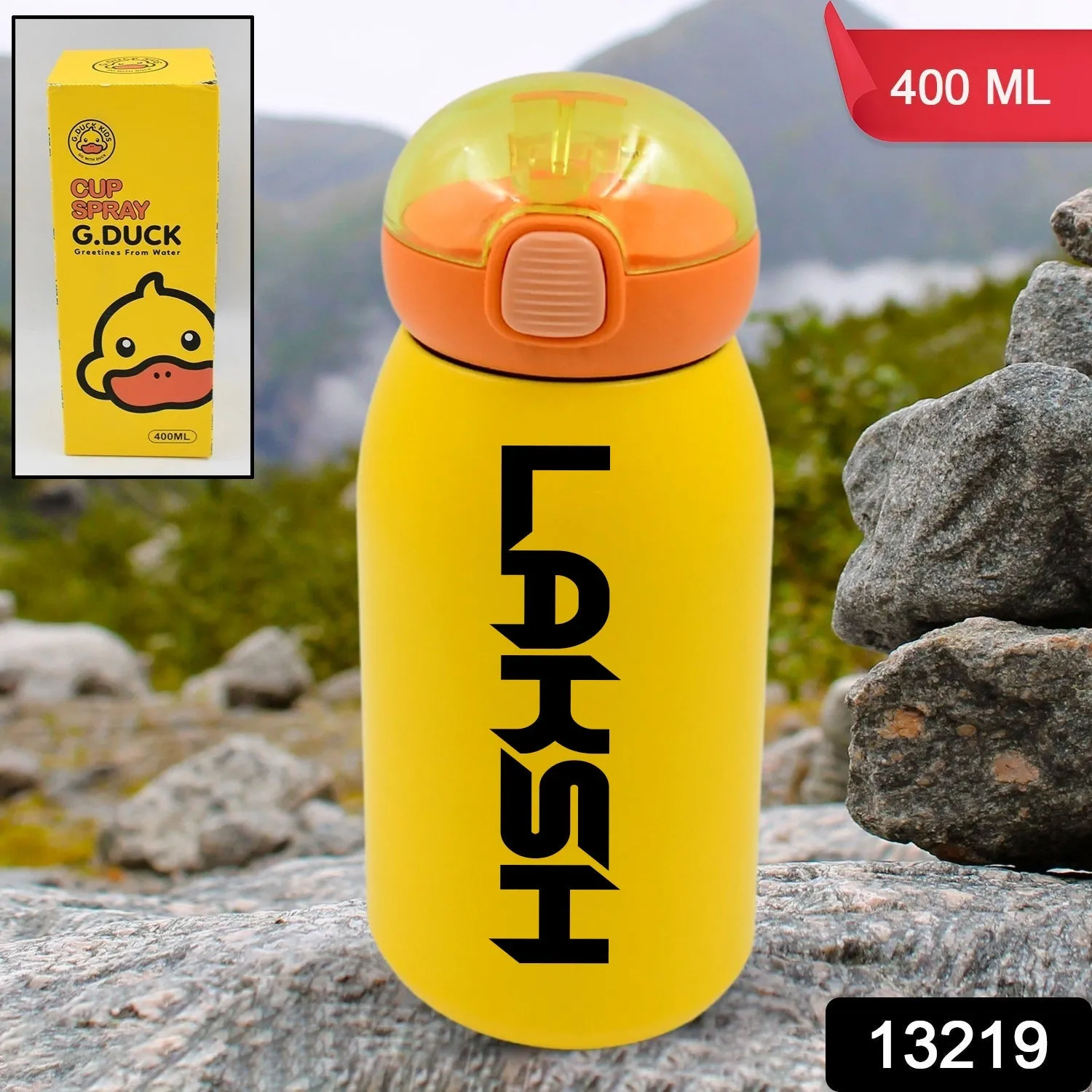 Customize Duck Stainless Steel Water Bottle (400 ML)