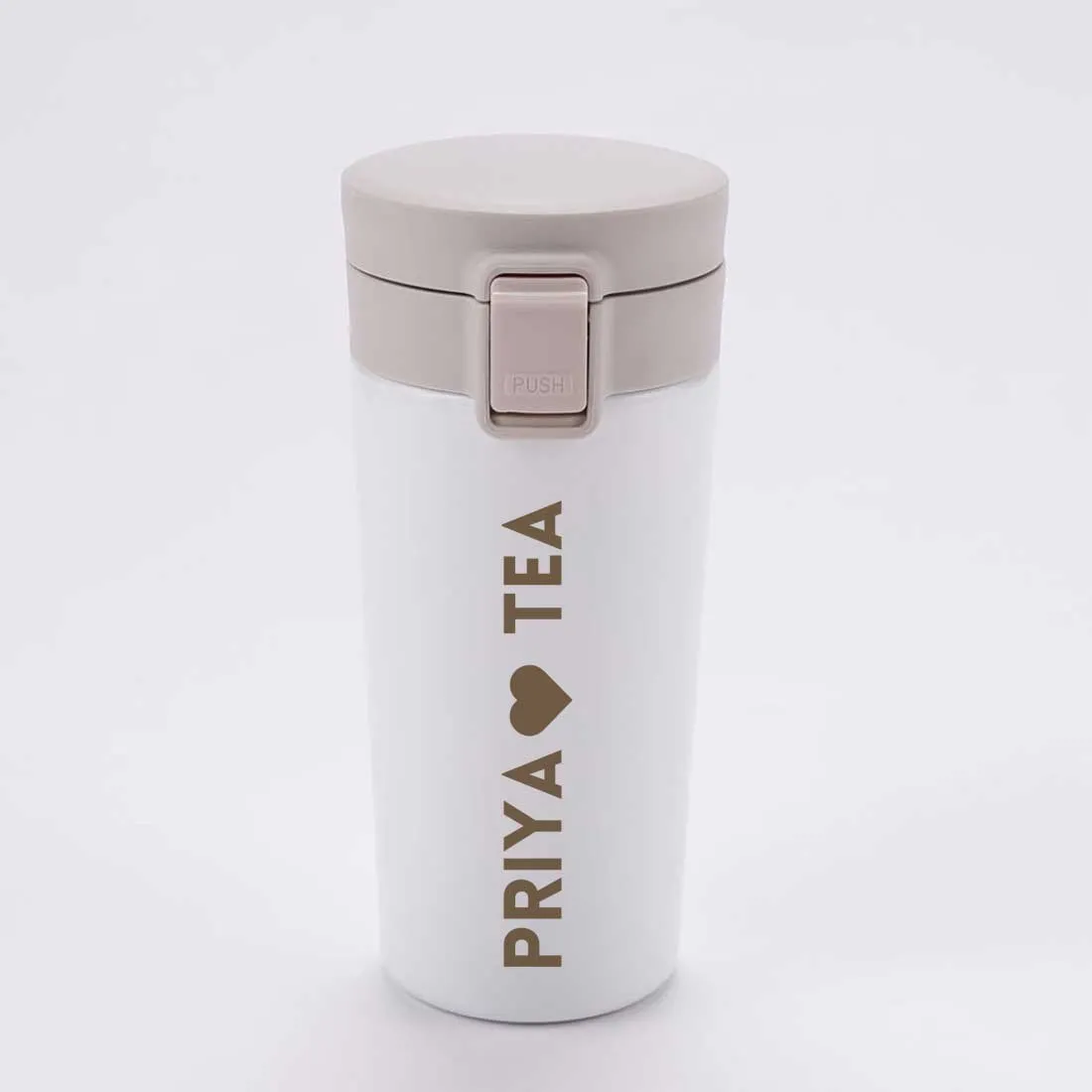 Customized Insulated Coffee Travel Mug With Name Engraved Design (380 ML) - Tea Lover