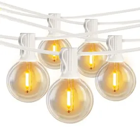 DAYBETTER Outdoor String Lights 100FT G40 White