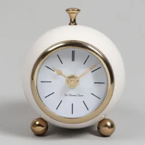 Decor de Maison Sphere Timekeeper (White/Gold) for Table Decor Home Decor Study Room