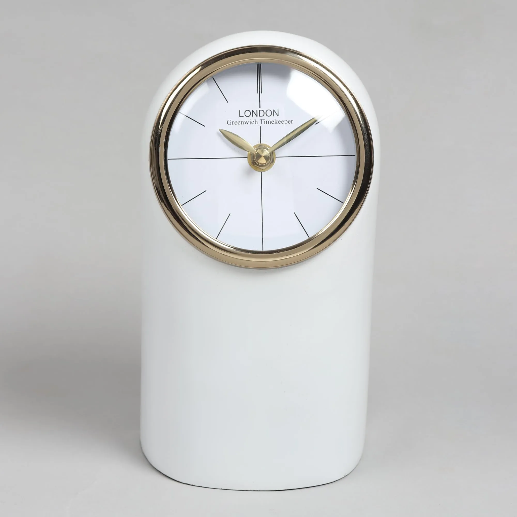 Decor de Maison Temporal Table Clock in White for Table Decor Home Decor Living Room Bedroom