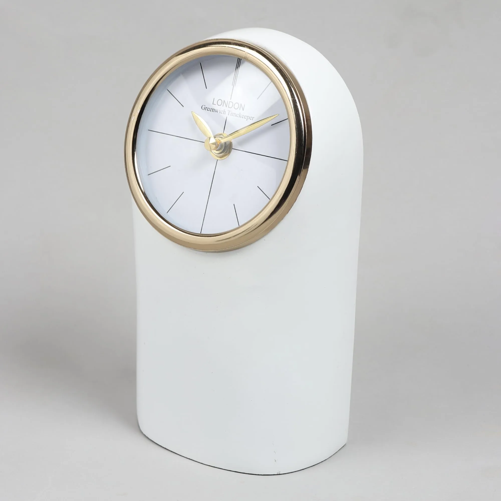 Decor de Maison Temporal Table Clock in White for Table Decor Home Decor Living Room Bedroom