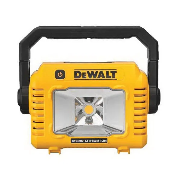 DeWALT DCL077B Cordless Compact Task Light, Lithium-Ion Battery, LED Lamp, 2000 Lumens Lumens, Black/Yellow