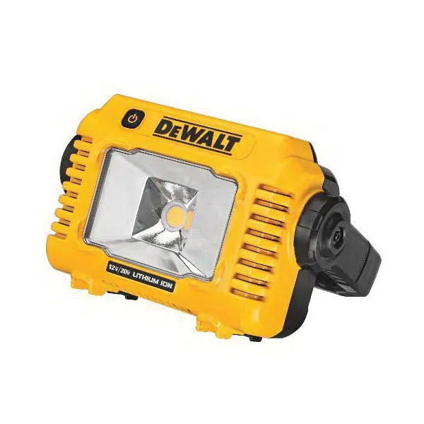 DeWALT DCL077B Cordless Compact Task Light, Lithium-Ion Battery, LED Lamp, 2000 Lumens Lumens, Black/Yellow