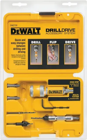 DeWALT DW2730 Drill Drive Set, 8-Piece, Steel, Black Oxide :EA: QUANTITY: 1