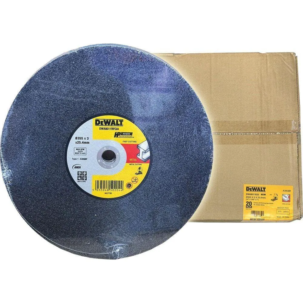 Dewalt DWA8011RFCIA / DWA8011B20 Cut Off Wheel 14" [A30QBF Type 1]