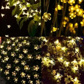 Diwali Lights For Home | Silicon Fairy Flower LED String Light For Indoor Outdoor Decoration (14 Bulb, 230 Inch, Warm White)