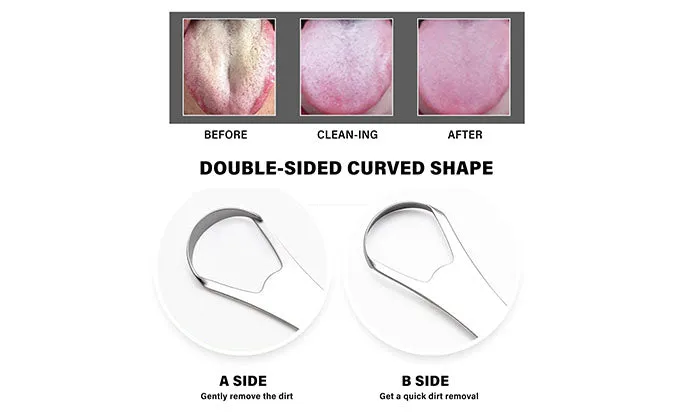 Double Sided Curved Shape Tongue Cleaner