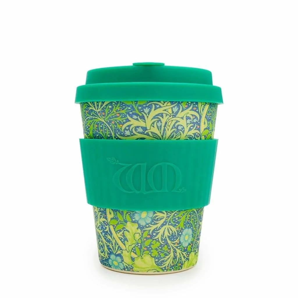 Ecoffee Cup WM Morris Marine with Turquoise Lid 12oz