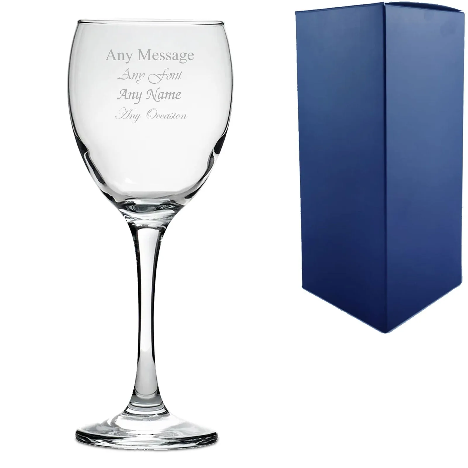 Engraved 12oz Wine Glass with Gift Box