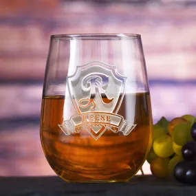 Engraved Personalized Stemless Wine Glass