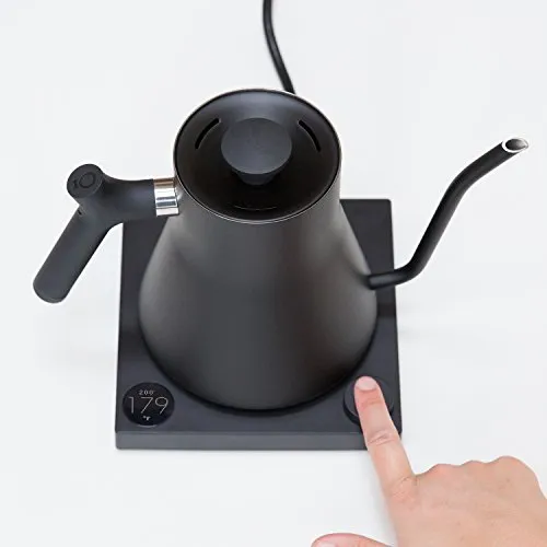 Fellow Fellow Stagg EKG, Electric Pour-Over Kettle for Coffee and Tea, Matte Black, Variable Temperature Control, 1200 Watt Quick Heating, Built-in Brew Stopwatch