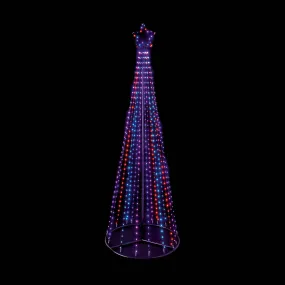 Flexibright LED Pyramid Tree Christmas Lights - Rainbow