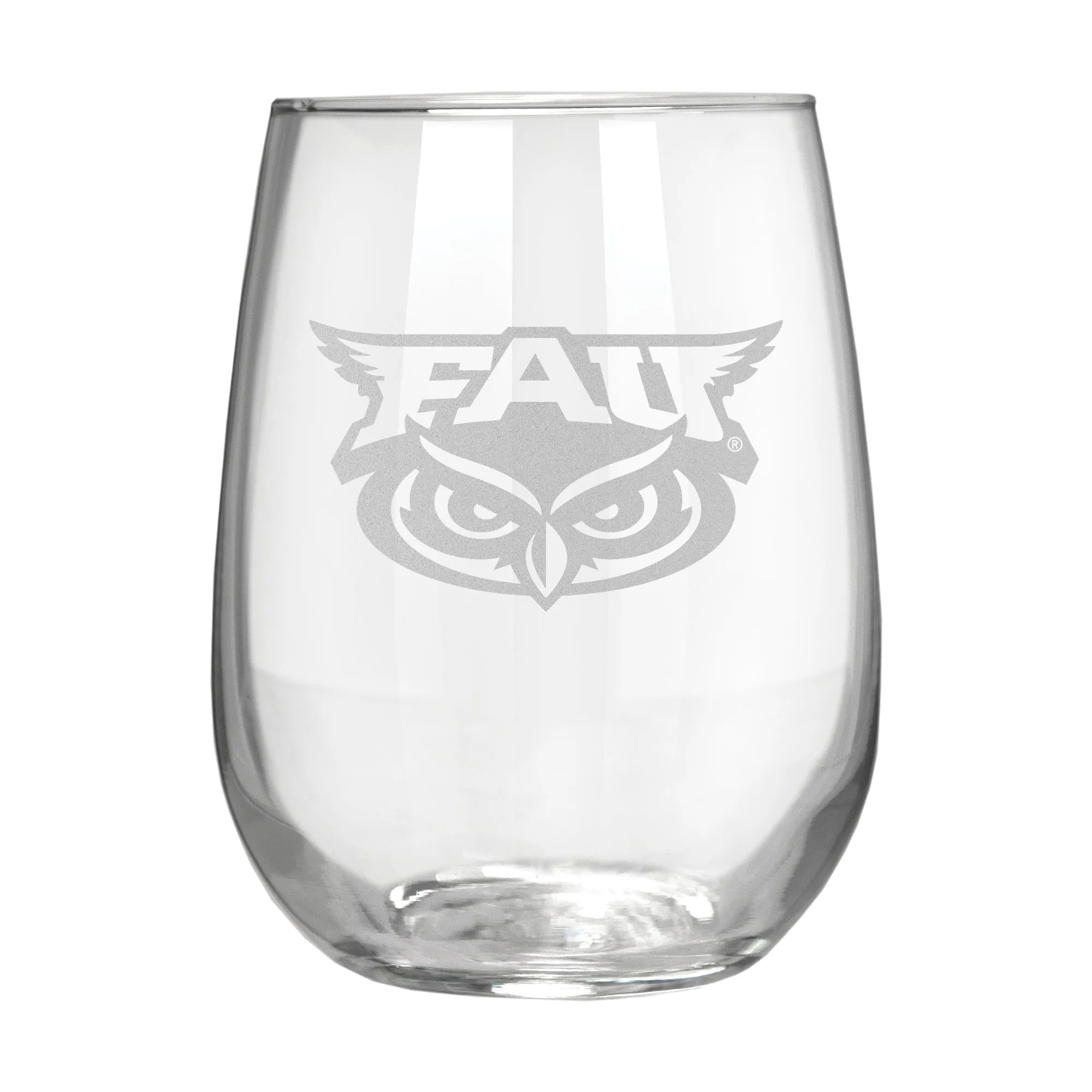 Florida Atlantic Owls 17 oz. Stemless Wine Glass