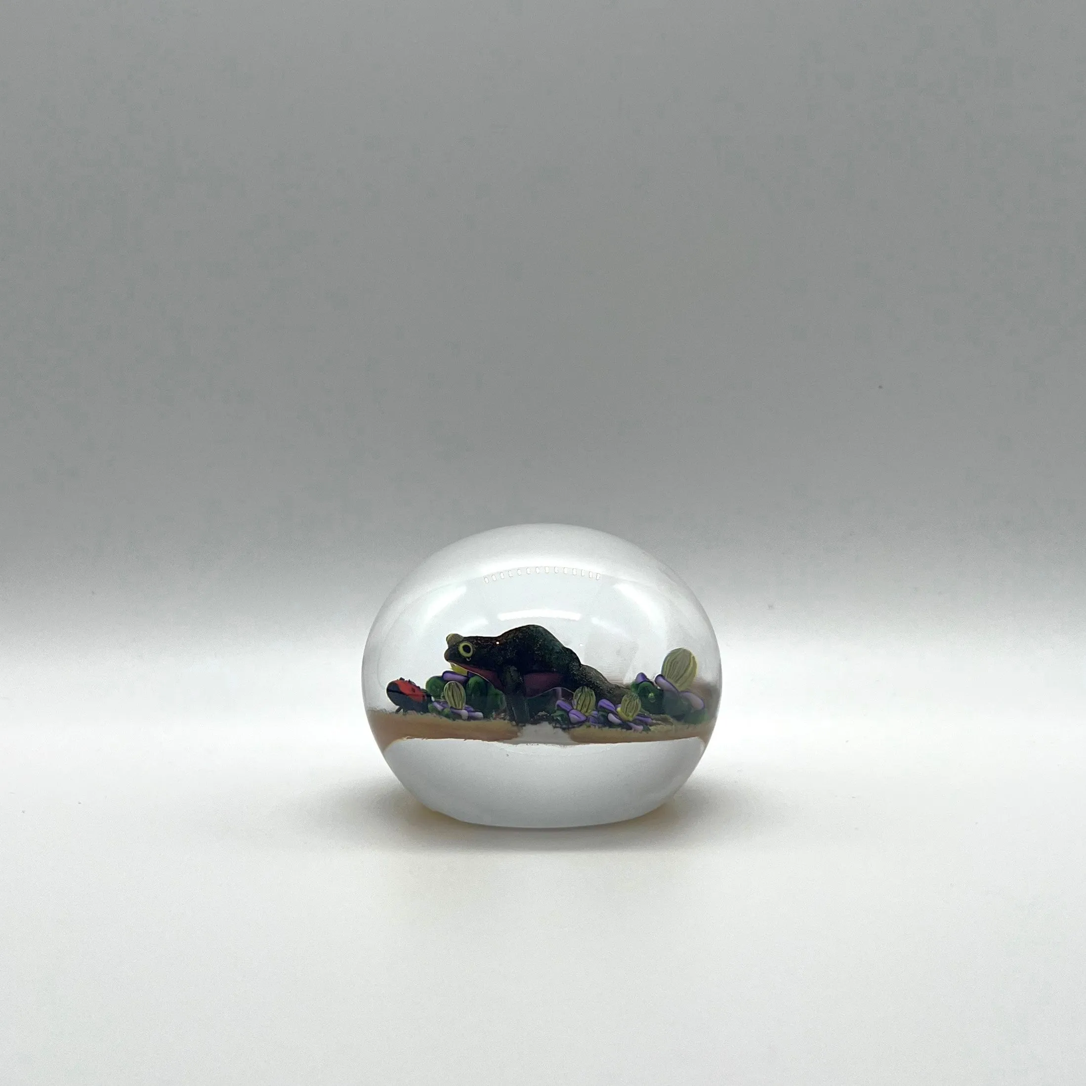 Frog and Ladybug Paperweight by Ken Rosenfeld