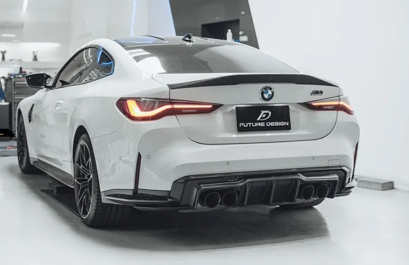 Future Design Carbon Fiber V2 Rear Spoiler Wing for BMW G82 M4