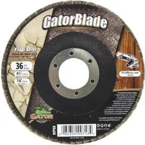 Gator Blade 4-1/2 In. x 7/8 In. 36-Grit Type 29 Angle Grinder Flap Disc