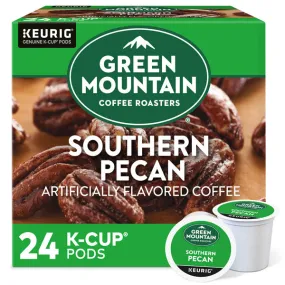 Green Mountain Coffee Southern Pecan Flavored K Cup Keurig Pods, Light Roast, 24 Count