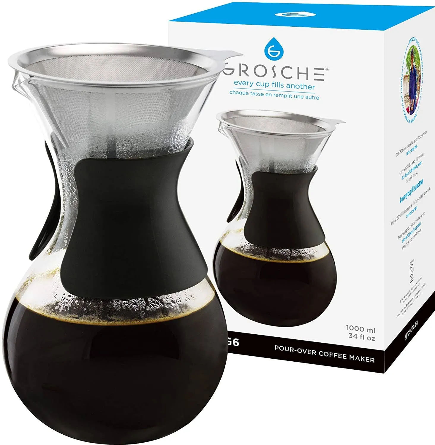 GROSCHE Austin G6 Pour Over Coffee Maker - 1000ml/34 fl. oz