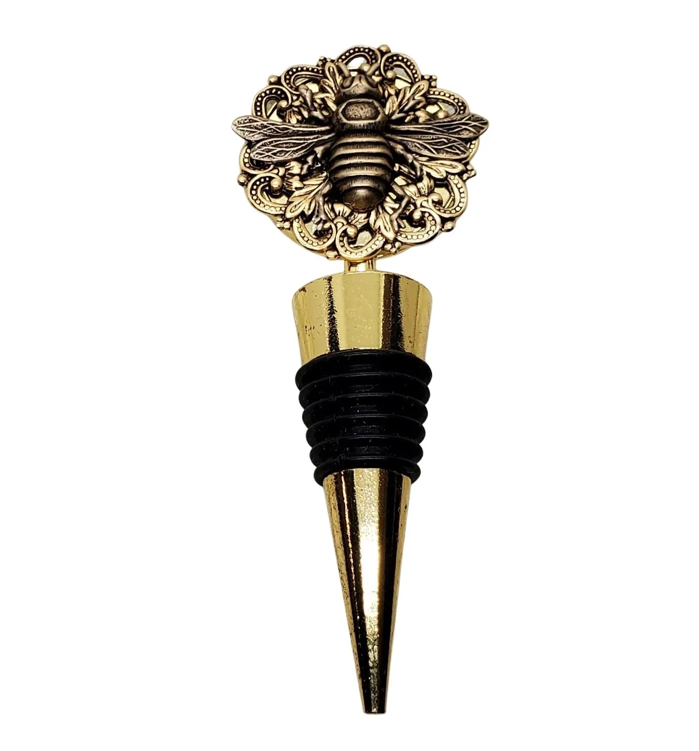 Handmade Golden Bee Wine Bottle Stopper