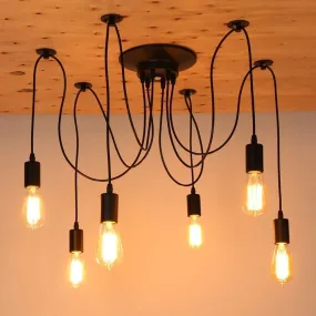 Hanging Edison Bulb Spider Industrial Pendant Lamp Lights