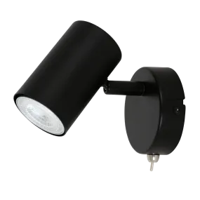 Harper 1 Light Black Spot Light with On/Off Switch