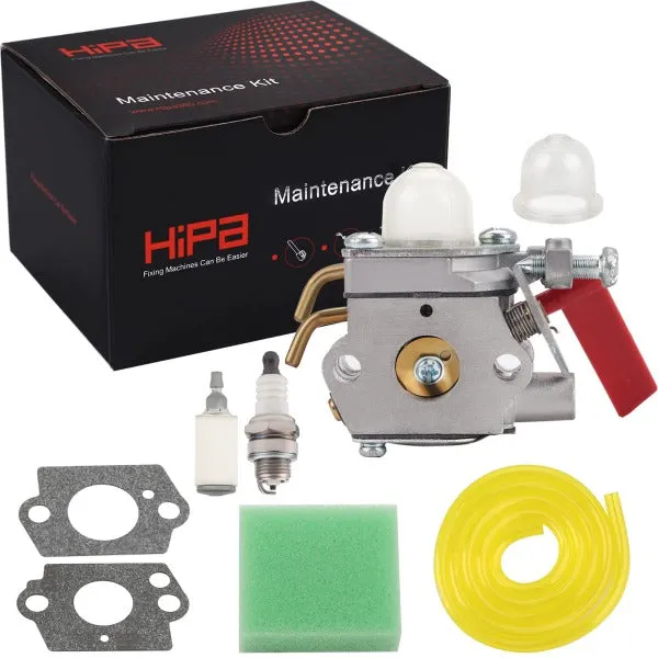 Hipa Carburetor Kit for Homelite UT20760 UT20764 US20751 UT15180 UT15176 B25C D725CD D825SB String Trimmer #984534001 C1U-H47