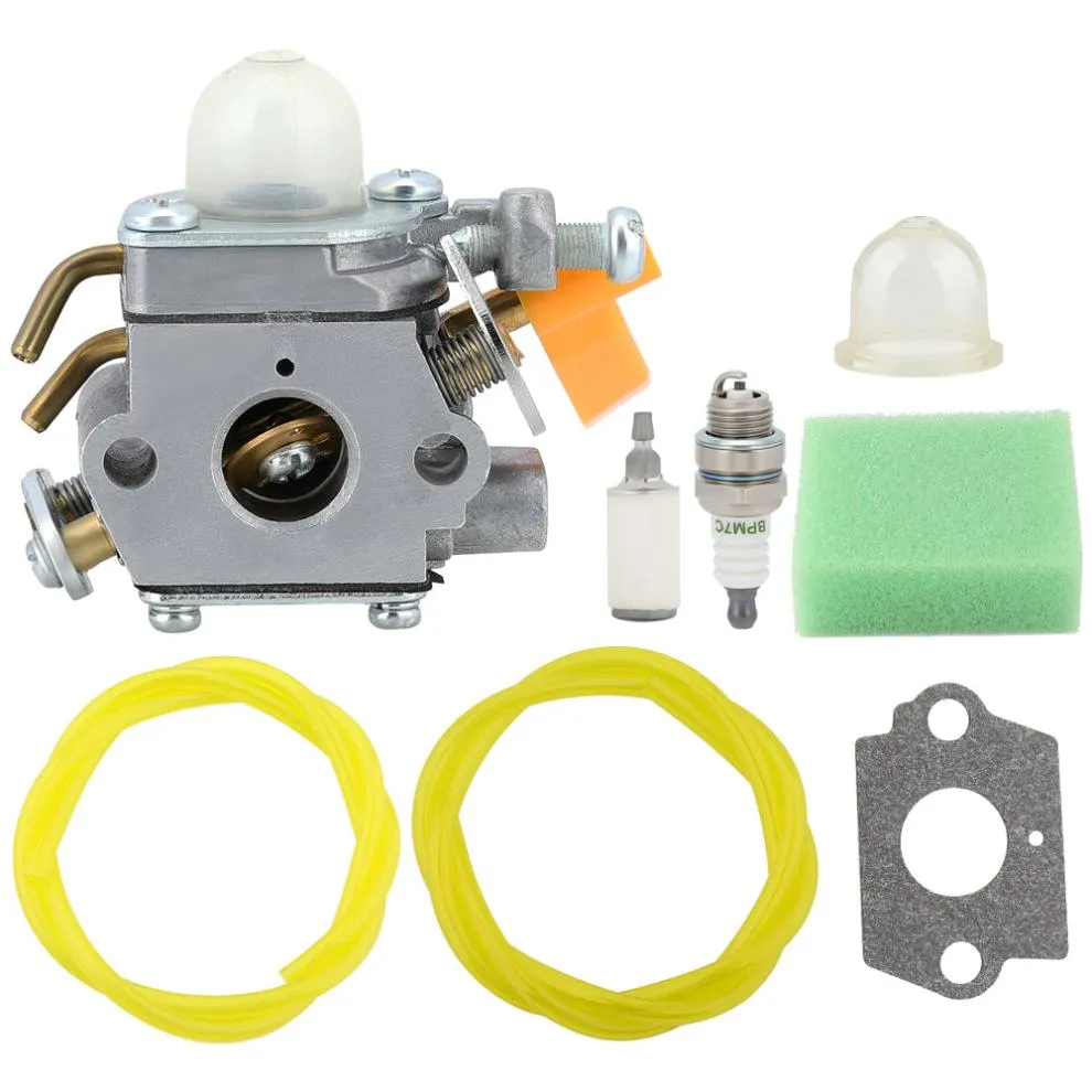 Hipa Carburetor Kit For Homelite UT22600 UT22650 UT32601A UT32651A Ryobi RY30000 RY30002 RY30021A RY30041A RY30963 RY30542 Trimmer # C1U-H60 C1U-H62