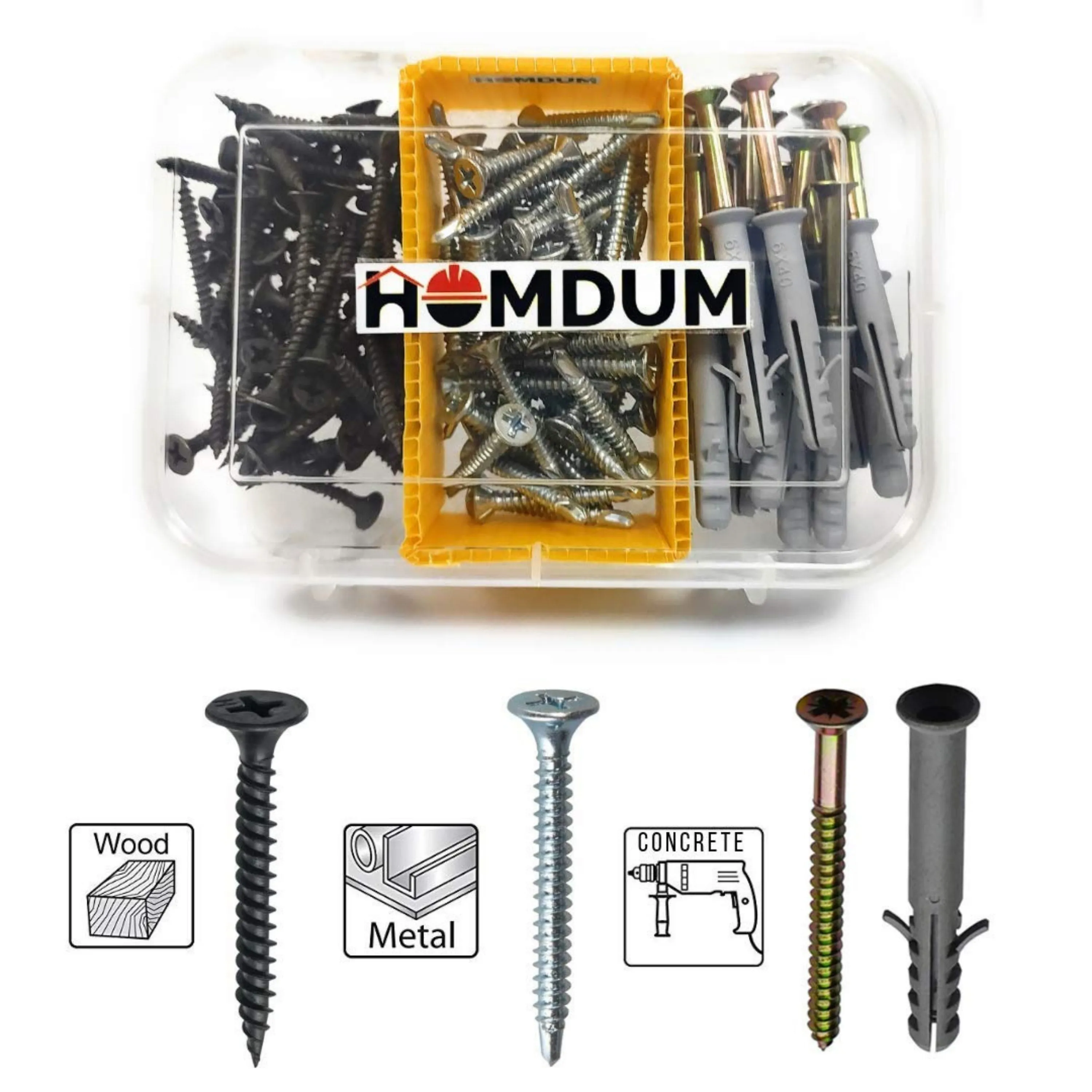 Homdum 10mm Maf Screwdriver Drill Machine with Multi Screw DIY Set & 9pc Drill Bit set