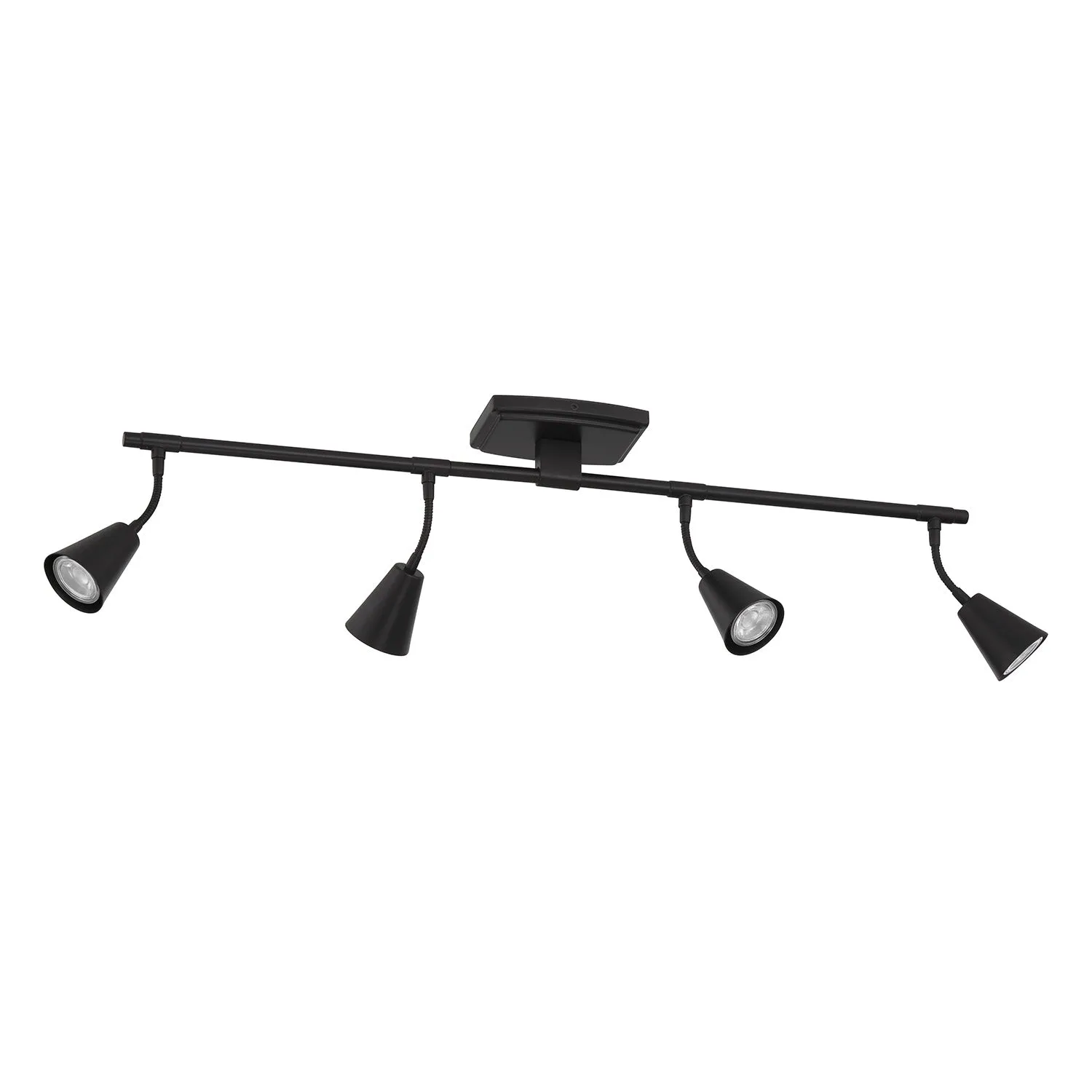 Hudson 32" 4-Light LED Fixed Track Light, Matte Black