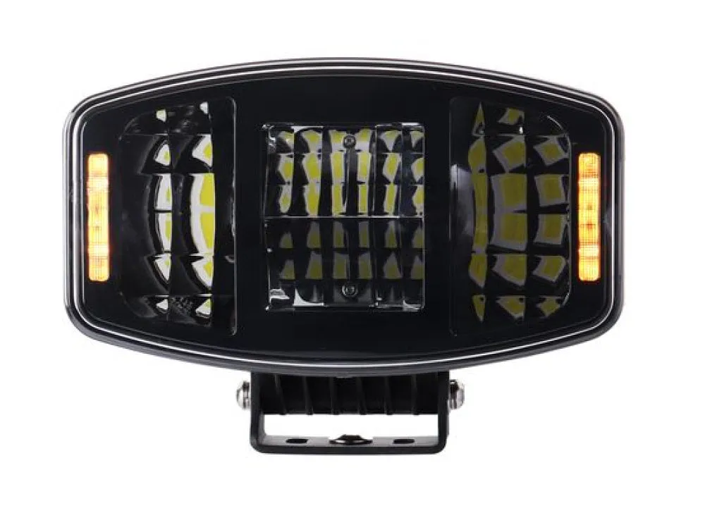 Hulk 9.7" Slimline Rectangle LED Driving Light with Front Indicator and Position Lamp