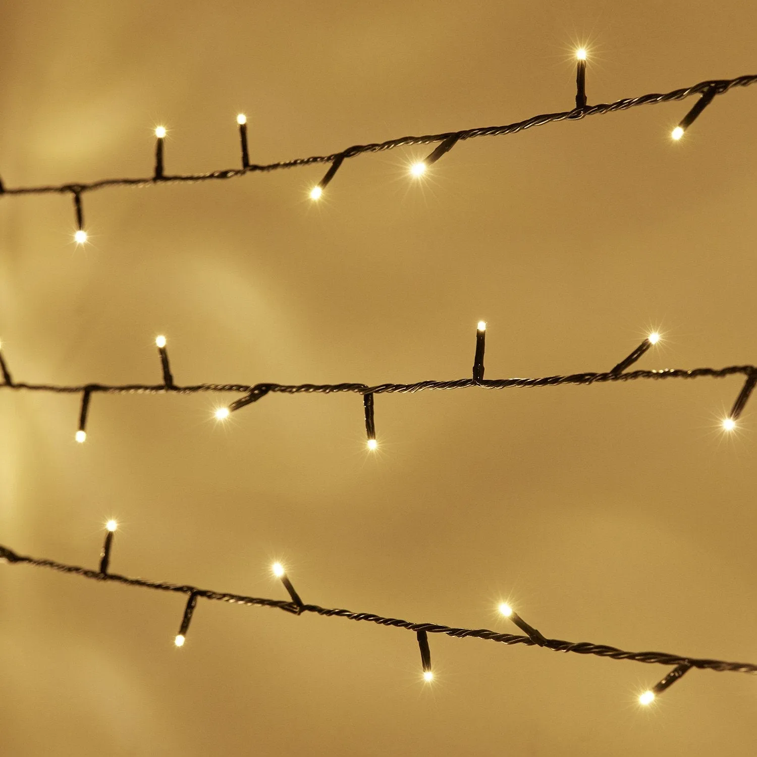 Indoor Fairy Lights | 10m Black PVC Cable | Connectable | Essential Series