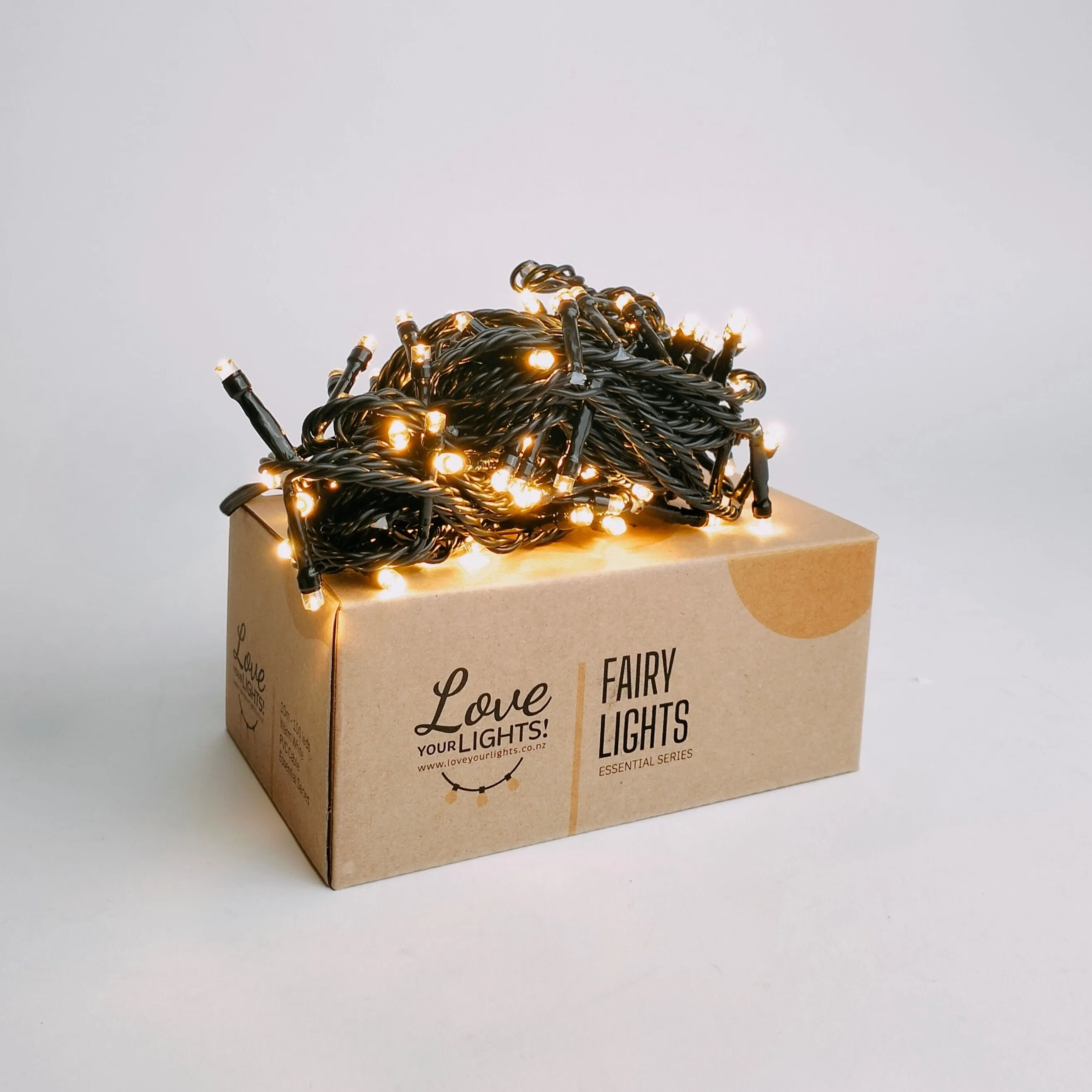 Indoor Fairy Lights | 10m Black PVC Cable | Connectable | Essential Series