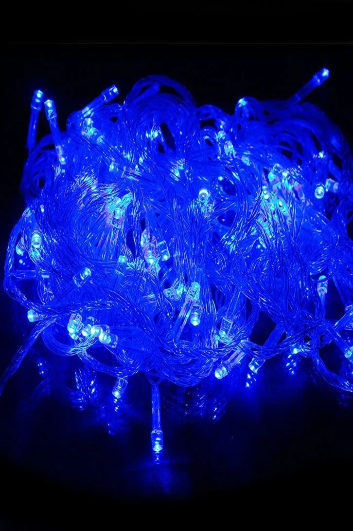 Indoor/Outdoor 100 LED String Lights with Flexible Clear Wire