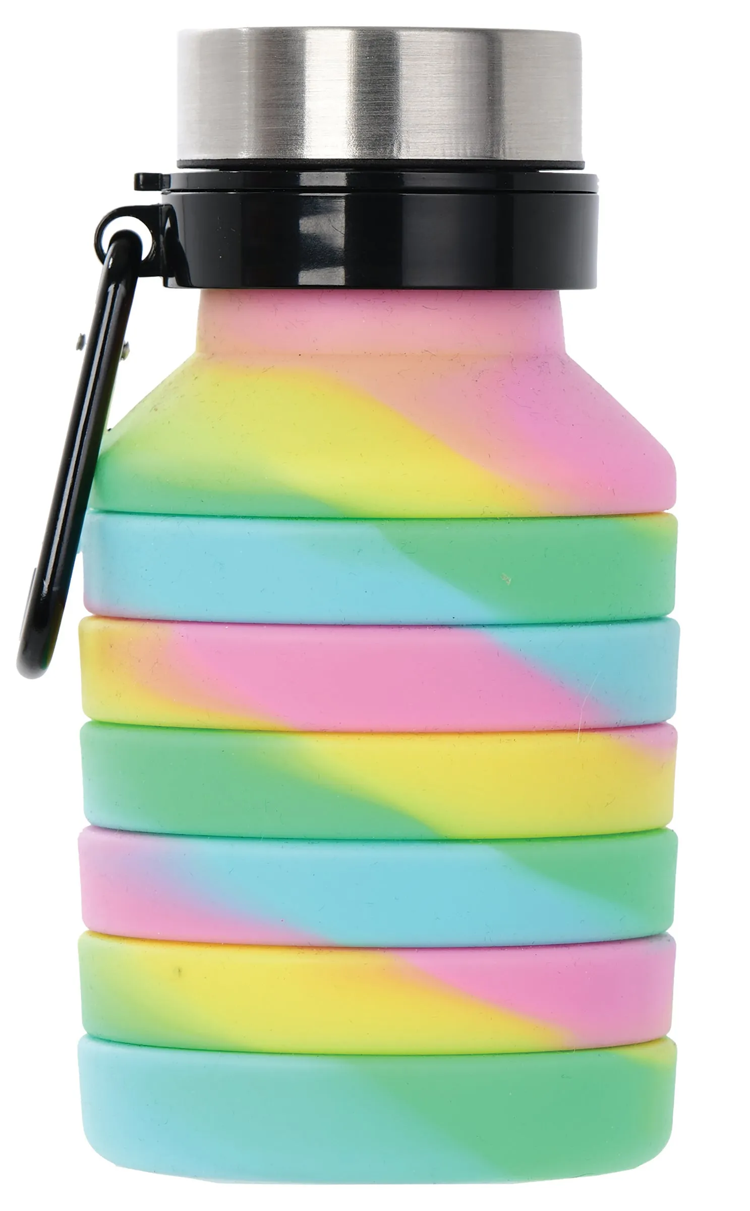 Iscream Swirl Tie Dye Silicone Collapsible Water Bottle