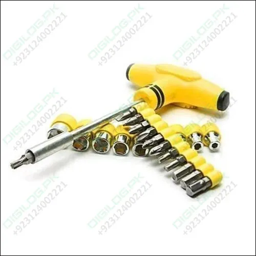 Jialong Multi Purpose t Shape Screwdriver Socket & Bit Tool Kit 24pcs Set For Home & Office