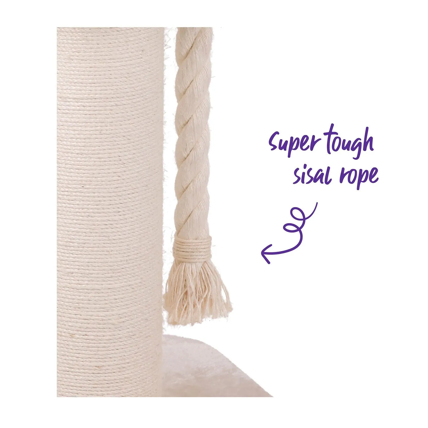 Kazoo High Bed Scratch Post with Rope