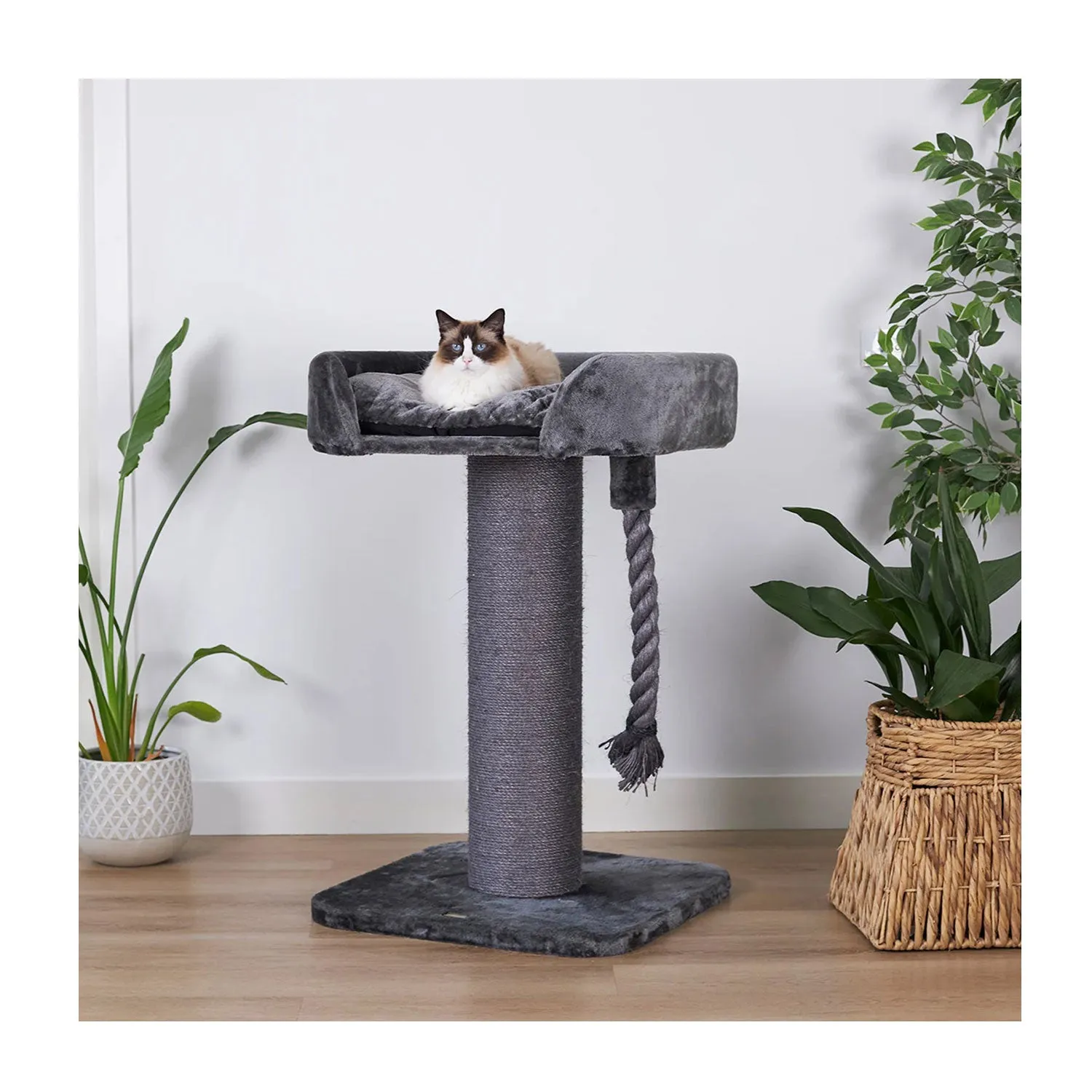 Kazoo High Bed Scratch Post with Rope