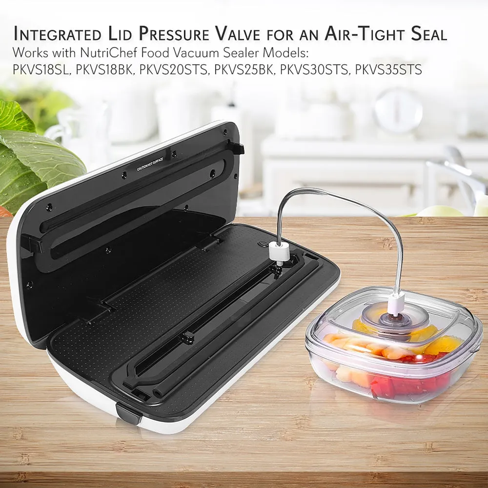 Kitchen Air Vacuum Sealer Container - Air Sealing Food Canister Accessory (1  Liter)